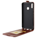 Business Style Vertical Flip Leather Protective Back Cover Case for Huawei Honor 8X, with Card Slot (Black)