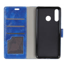 Retro Crazy Horse Texture Horizontal Flip Leather Case for Huawei P30 Lite, with Wallet & Holder & Card Slots & Photo Frame (Blue)