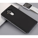 For Huawei Mate 9 Electroplating PC + PU Horizontal Flip Protective Case with Holder & Sleep / Wake-up Function (Black)