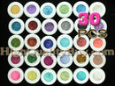30 x Mixed Colors Powder Pigment Glitter Mineral Spangle Eyeshadow Makeup Hot