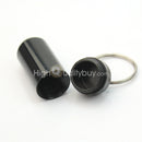 5x Black Waterproof Aluminum Pill Box Case Holder Keychain Container Durable