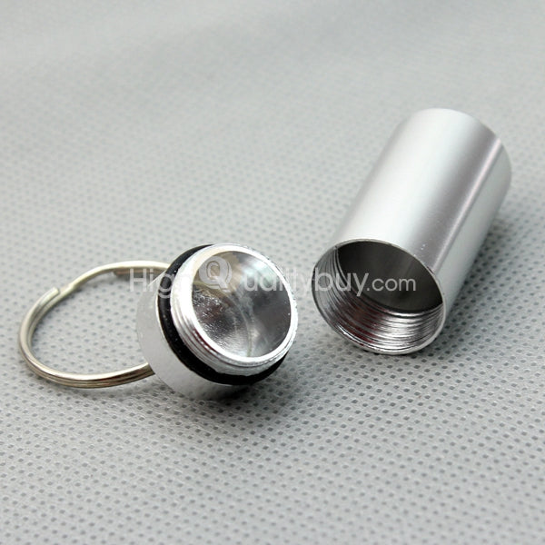 5 pcs Mini Waterproof Aluminum Pill Box Case Holder Bottle Keyring  Hot