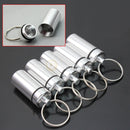 5 pcs Mini Waterproof Aluminum Pill Box Case Holder Bottle Keyring  Hot