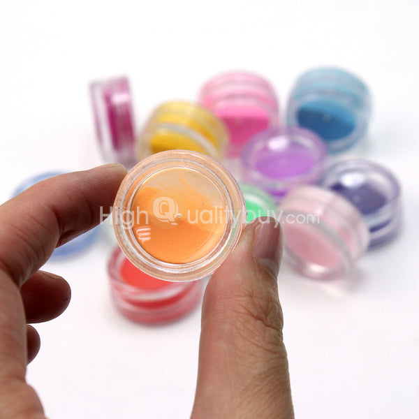 12 PCS Professional Nail Art Decor Bling Dust Powder Set UV GEL Acrylic