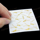 2Pcs Zipper Style Nail Art Stickers Fingernail Decals DIY Decoration