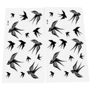 2 x Swallow Bird Temporary Tattoo Stickers Body Art Removable Pretty Hot