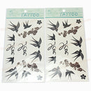 2 x Swallow Bird Temporary Tattoo Stickers Body Art Removable Pretty Hot