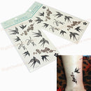 2 x Swallow Bird Temporary Tattoo Stickers Body Art Removable Pretty Hot