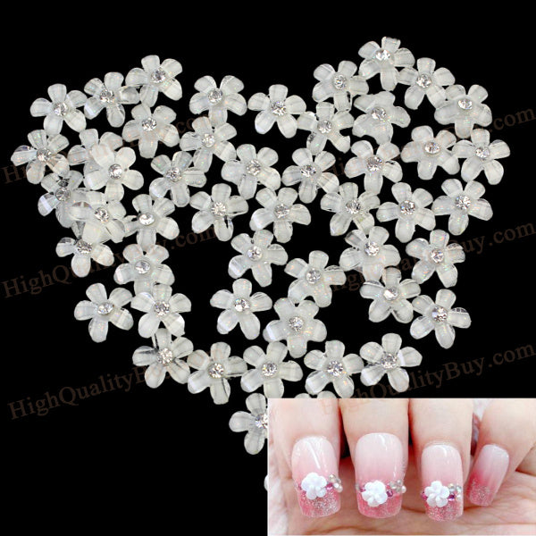 40 x Rhinestone Decor Flower Design Nail Art Tip DIY Beauty Manicure Best