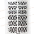 Transfer-Stickers Nail-Accessories Lace Black Fashion Grid Clear for Lady Easy
