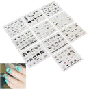 Nail-Decals Gift-Box Water-Stickers Flower-BlackSticker Nail-Foil-Decals