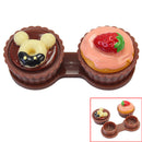 Lens-Case Kit-Holder Container Double-Contact-Lenses Cake-Glasses Box Cute