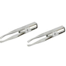 2 x Portable Stainless Steel Eyelash Eyebrow Hair Removal Tweezer with LED Hot