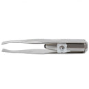 2 x Portable Stainless Steel Eyelash Eyebrow Hair Removal Tweezer with LED Hot
