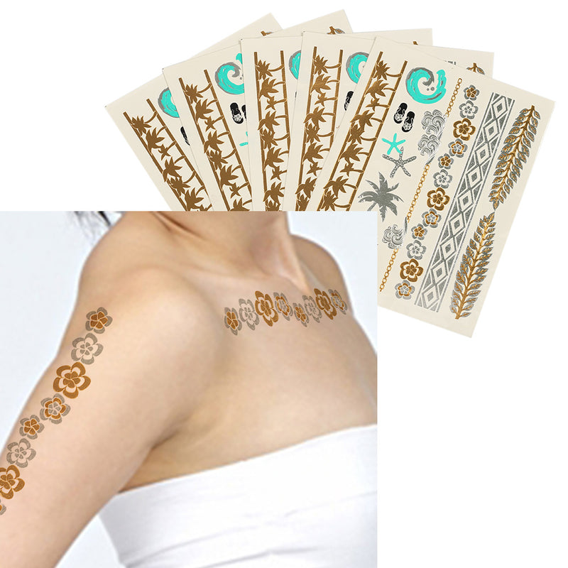 Temporary Tattoos Stickers Body Flowers-Series Girl Waterproof Fashion Woman