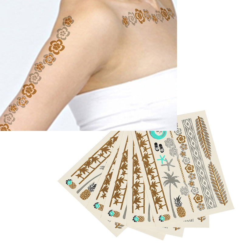 Temporary Tattoos Stickers Body Flowers-Series Girl Waterproof Fashion Woman