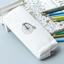 2Pcs Canvas Case Retro Bike Bag Makeup Storage Holder Coin Pen Pencil Pouch