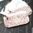 Cosmetic-Bags Beauty-Case Travel-Organizer Bath-Wash Women Canvas Box Flowers