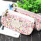 Cosmetic-Bags Beauty-Case Travel-Organizer Bath-Wash Women Canvas Box Flowers
