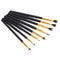 Makeup-Brush-Set Eyeshadow-Brushes Cosmetic Wooden-Handle Black Brow Eyeliner