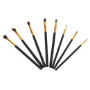 Makeup-Brush-Set Eyeshadow-Brushes Cosmetic Wooden-Handle Black Brow Eyeliner