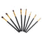 Makeup-Brush-Set Eyeshadow-Brushes Cosmetic Wooden-Handle Black Brow Eyeliner