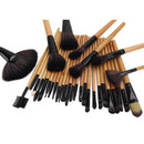 32Pcs Professional Makeup Brushes Wooden Handle Foundation Brush Set with Case