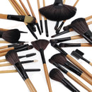 32Pcs Professional Makeup Brushes Wooden Handle Foundation Brush Set with Case