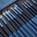 24Pcs Makeup Brush Set Foundation Make Up Brushes Blue with Storage Pouch