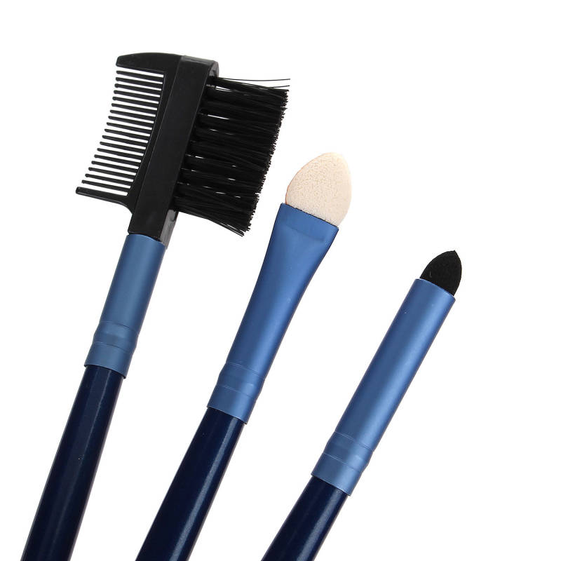 24Pcs Makeup Brush Set Foundation Make Up Brushes Blue with Storage Pouch