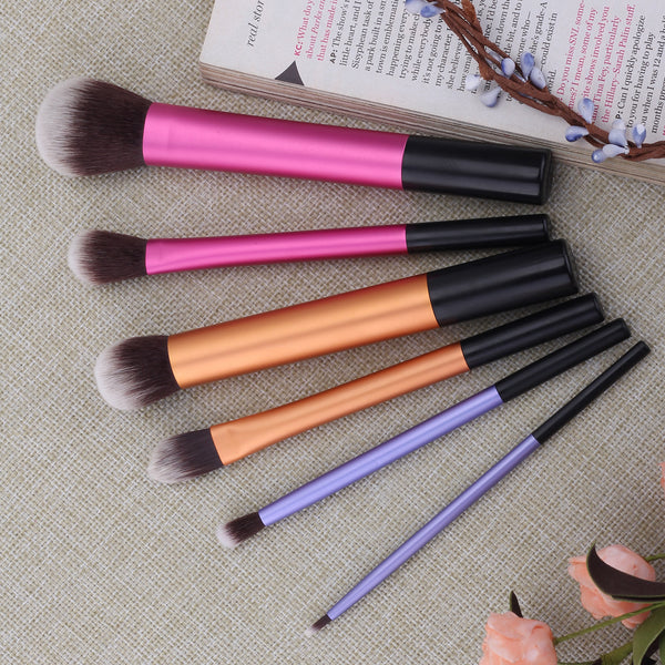 6 pcs Pro Makeup Brushes Set Eye shadow Lip Liner Brush Powder Foundation  Hot