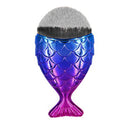 1 x Plastic Handle Fish Shape Mermaid Kabuki Powder Makeup Cosmetic Brush New