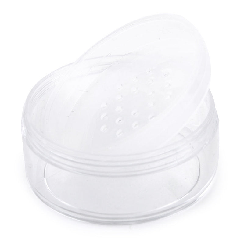 1x Plastic Empty Loose Powder Jar Puff Box Carrying Case Sifter Container Best