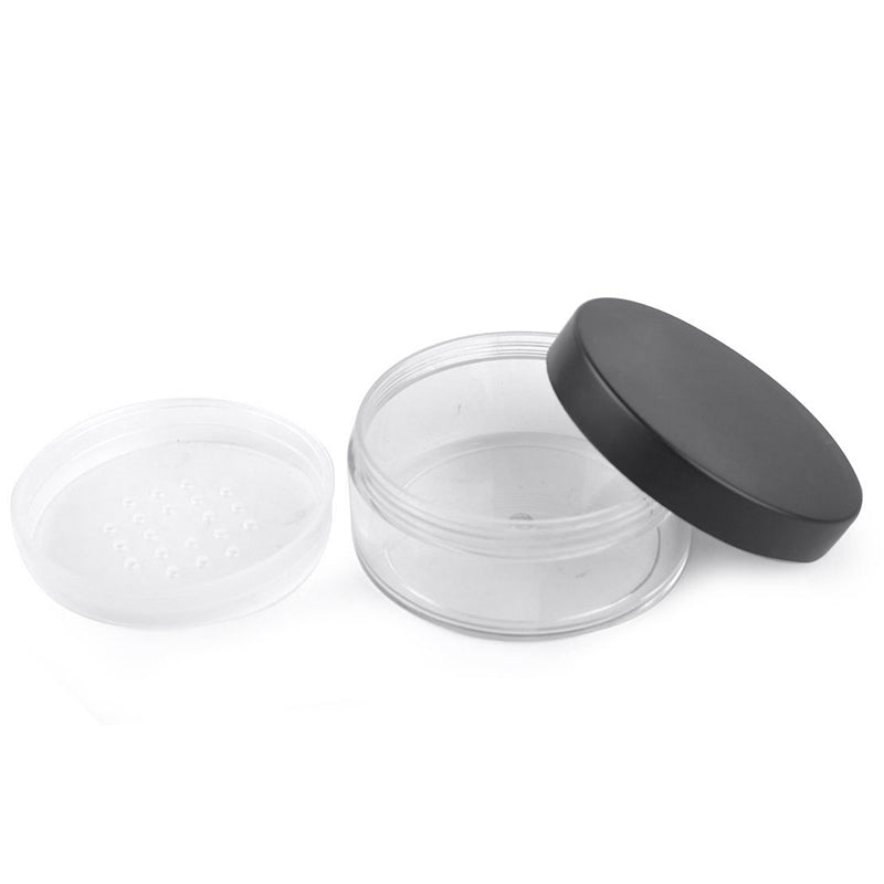 1x Plastic Empty Loose Powder Jar Puff Box Carrying Case Sifter Container Best