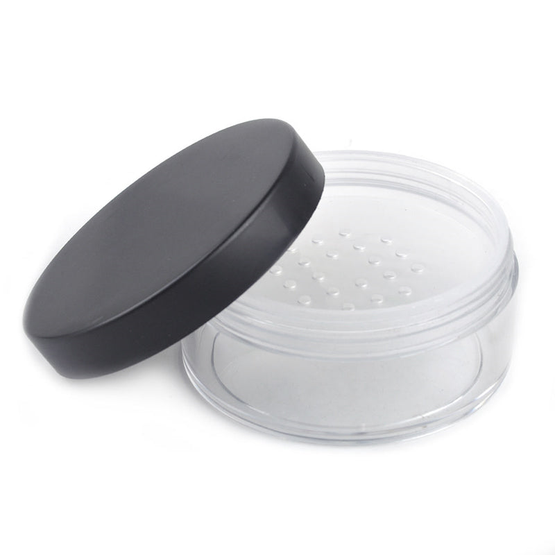 1x Plastic Empty Loose Powder Jar Puff Box Carrying Case Sifter Container Best