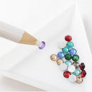 10Pcs Triangle Round Rhinestones Beads Crystal Nail Art Sorting Trays Plastic