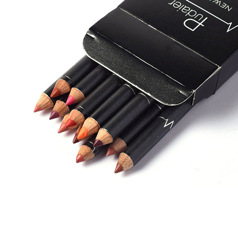 12 PCS Waterproof Lipstick Lip Liner Long Lasting Matte Lipliner Pencils Pen