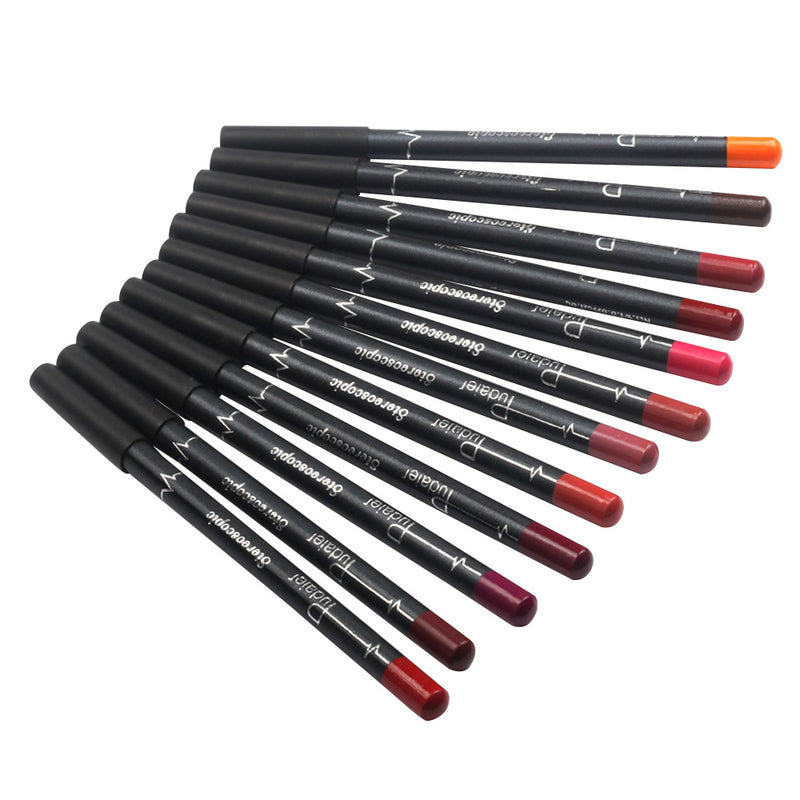 12 PCS Waterproof Lipstick Lip Liner Long Lasting Matte Lipliner Pencils Pen