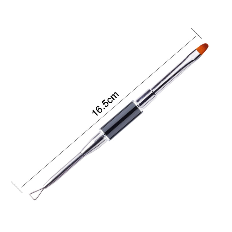 Dual-Ended Poly Builder Nail Art Pen Slice Brush Slice Shape Tool Polish New 1x