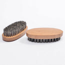 Boar Bristle Hair Brush Men Beard Thin Hair Comb Mustache Brush