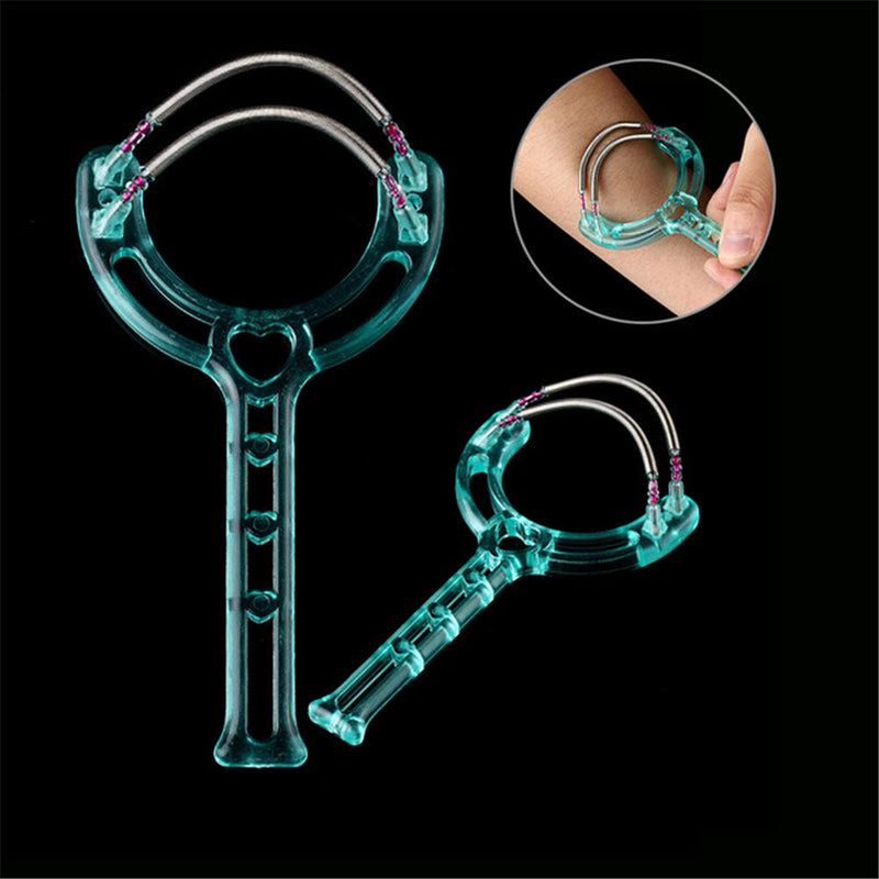 1 x Home Lady Facial Simple Hair Removal Device Micro Spring Epilator Hair Blue