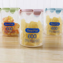 1x Transparent Sealed Cans for Kitchen Plastic Grain Storage Box Cans Best