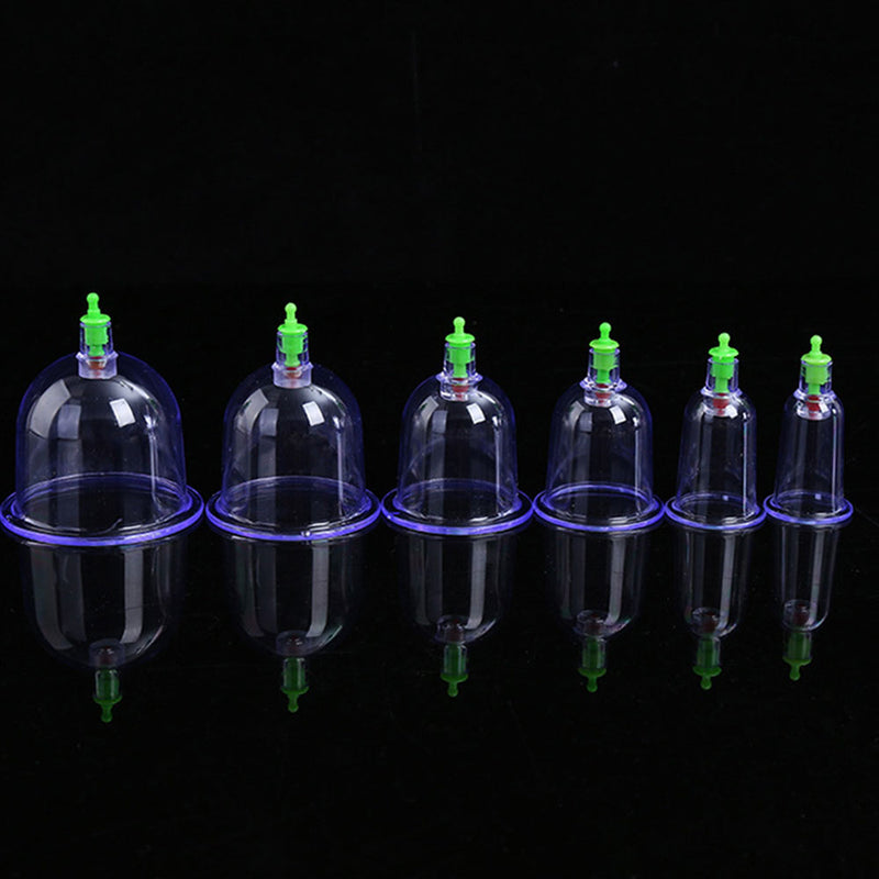 6 pcs Medical Chinese Vacuum Body Cupping Set Massage Therapy Suction Cup Best