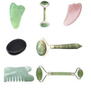 1x Natural Guasha Facial Jade Roller Face Thin+Body Gua Sha Board Massager Nice