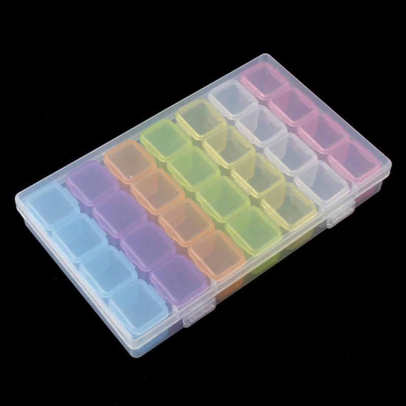 1 x 28 Slots Clear Jewelry Adjustable Box Case Container Organizer Storage Hot