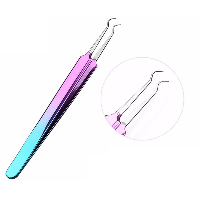 Stainless Steel Sharp Head Elbow Blackhead Forceps Pimples Remover Acne Hot 1x