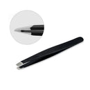 Professional Black Eyebrow Tweezers Hair Beauty Slanted Stainless Steel New 1x