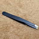 Professional Black Eyebrow Tweezers Hair Beauty Slanted Stainless Steel New 1x