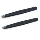 Professional Black Eyebrow Tweezers Hair Beauty Slanted Stainless Steel New 1x