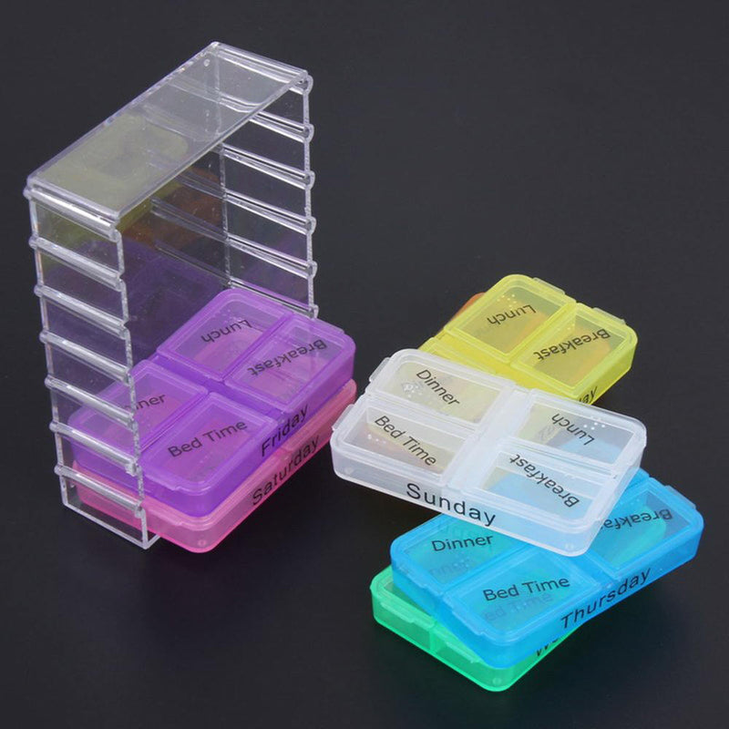 1 x 7 Day Multi Case Medicine Weekly Storage Pill Tablet Sorter Box Organiz Hot
